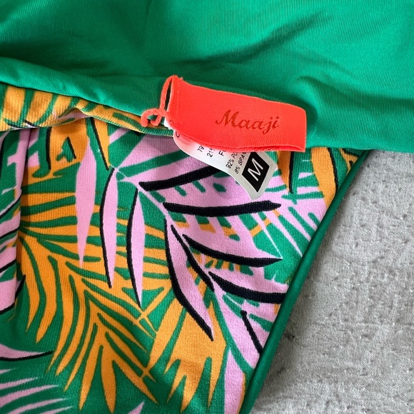 Maaji Tropical Leaf Print Bikini — Green, Pink & Yellow - Picture 14 of 14